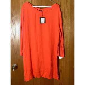 NWT Roberto Collina orange shift dress, size L